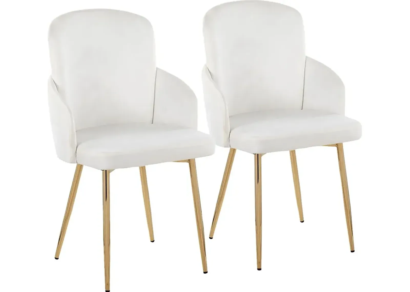 Maglista I Cream Velvet Dining Chair Set of 2