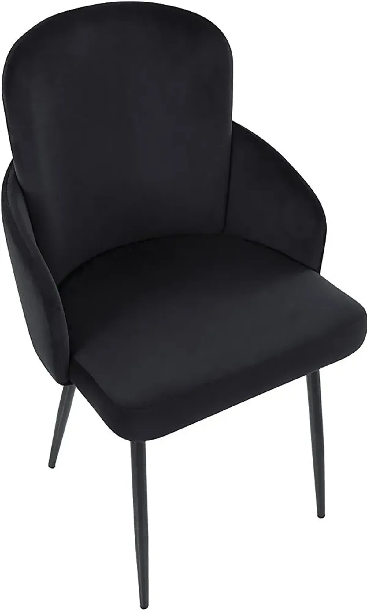 Maglista II Black Velvet Dining Chair Set of 2