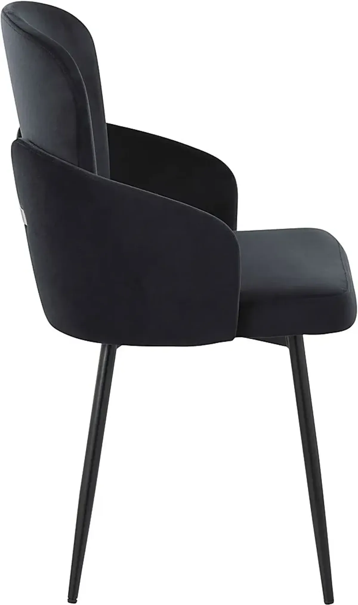 Maglista II Black Velvet Dining Chair Set of 2