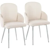 Maglista III Cream Dining Chair Set of 2