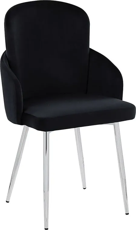 Maglista III Black Velvet Dining Chair Set of 2
