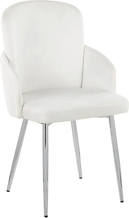 Maglista III Cream Velvet Dining Chair Set of 2