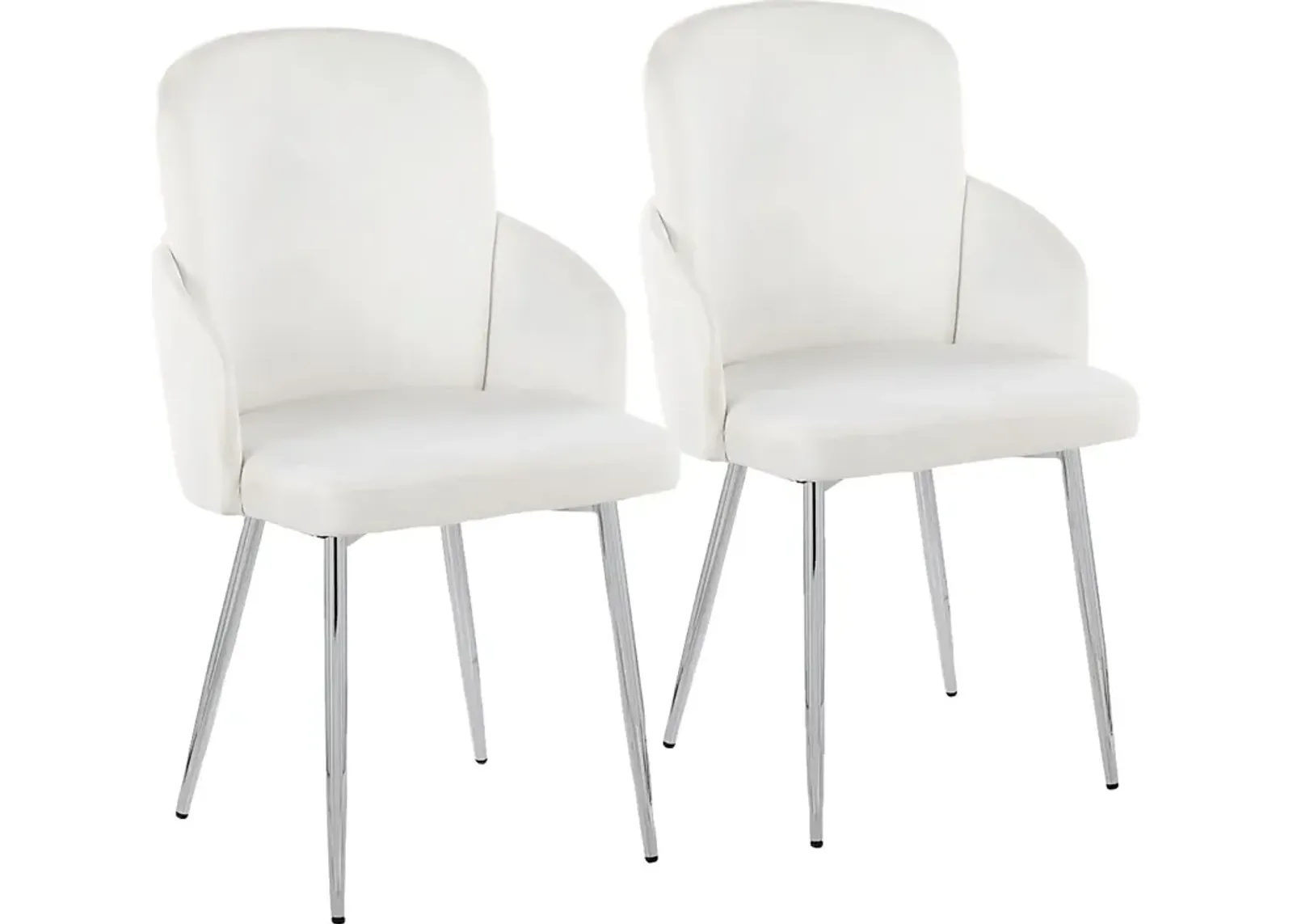 Maglista III Cream Velvet Dining Chair Set of 2