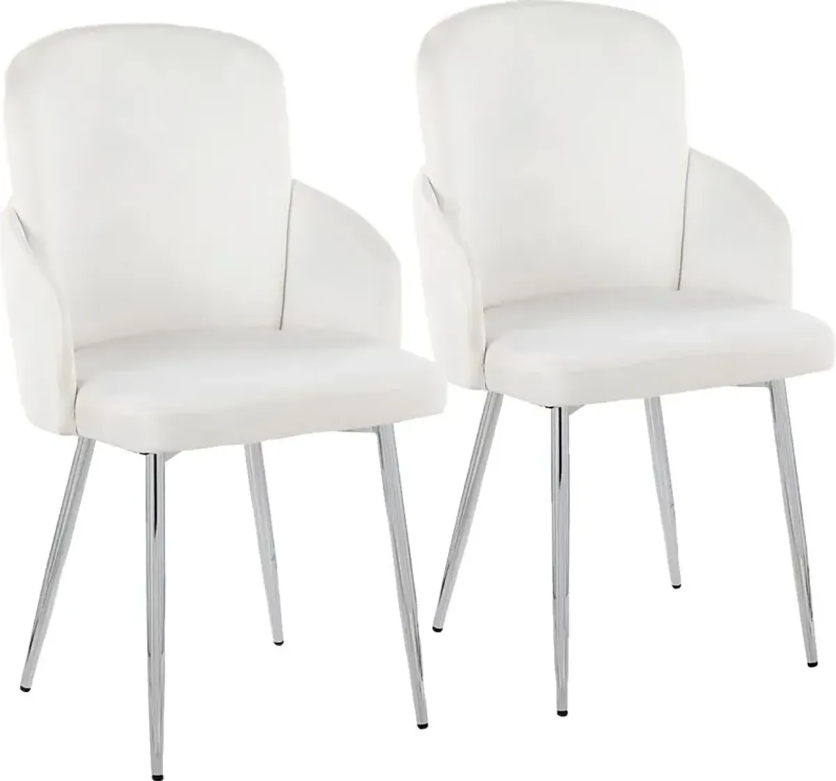 Maglista III Cream Velvet Dining Chair Set of 2