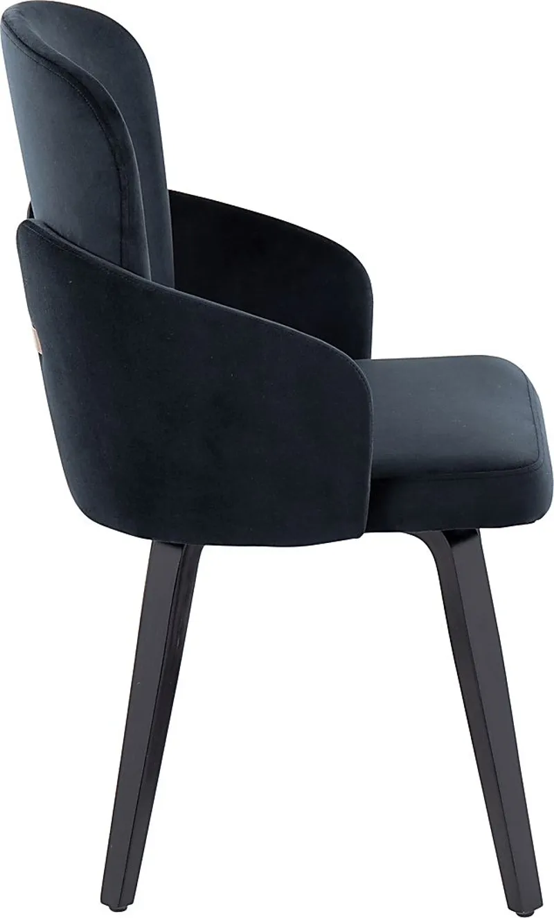 Maglista IV Black Velvet Dining Chair Set of 2