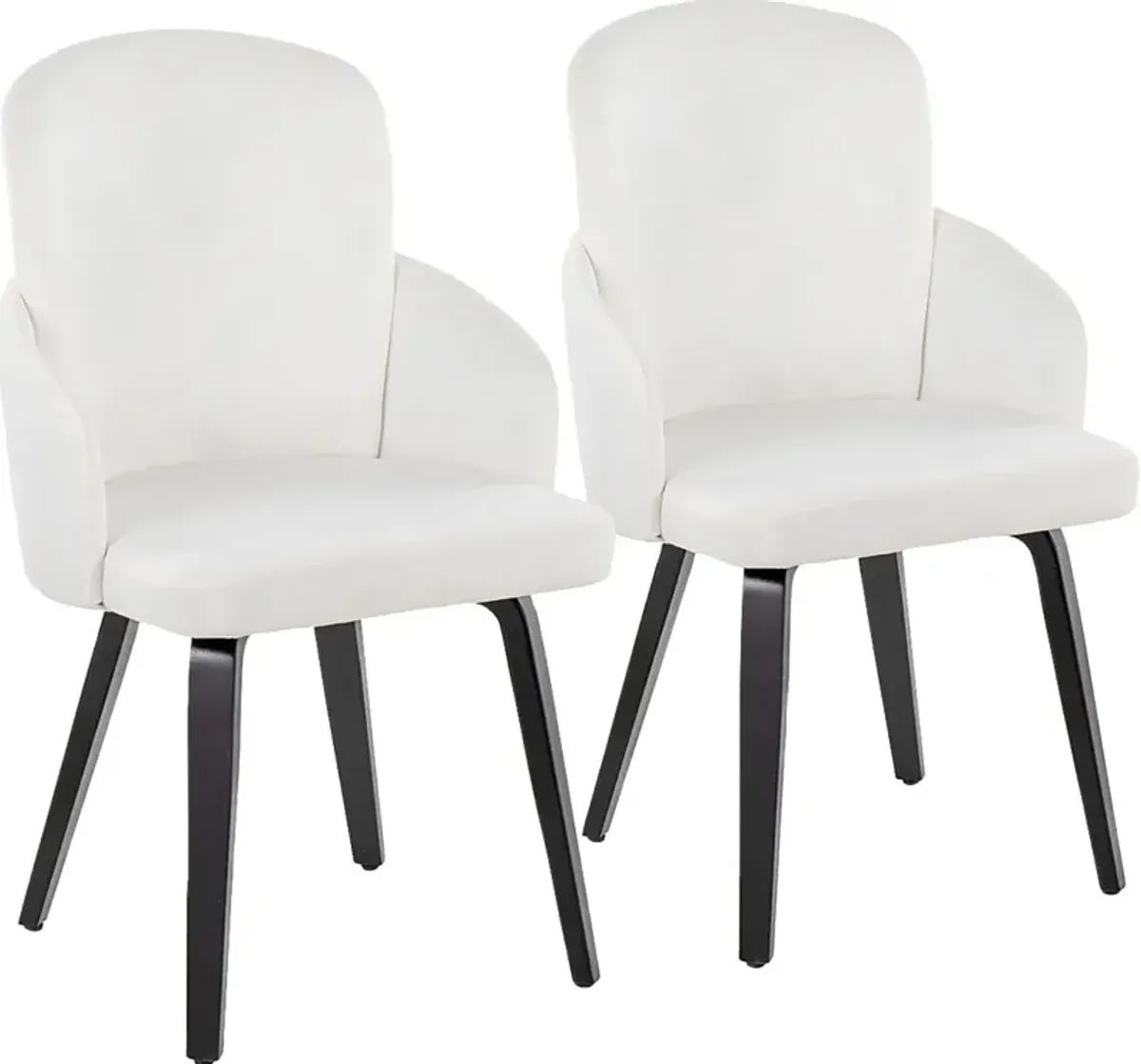 Maglista IV Cream Velvet Dining Chair Set of 2