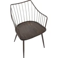Pomarico Brown Arm Chair