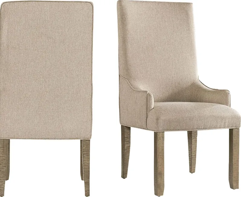 Herterton Taupe Arm Chair, Set of 2