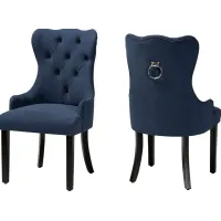 Bushire Navy Dining Chairs, Set of 2