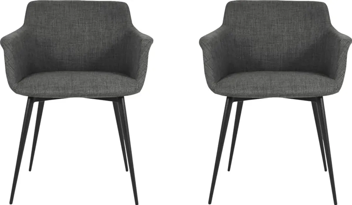 Farren Gray Arm Chair, Set of 2