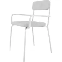 Donateil White Arm Chair