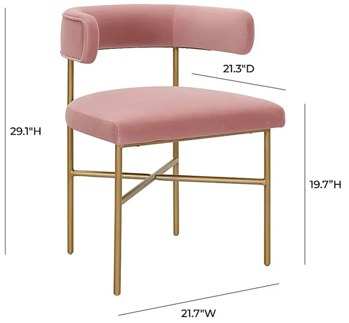 Luna Ann Blush Dining Chair