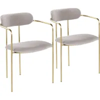 Astellan Silver Arm Chair, Set of 2