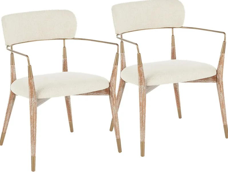 Mackling Cream Arm Chair, Set of 2