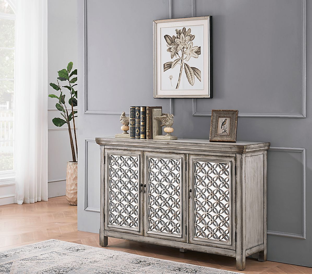 Glidewill Gray 3 Door Credenza