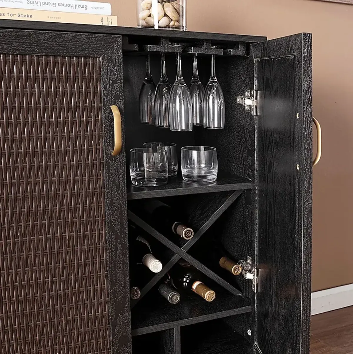 Tazwell Black Bar Cabinet