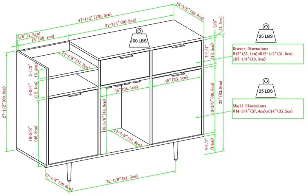 Sagebluff Gray Bar Cabinet