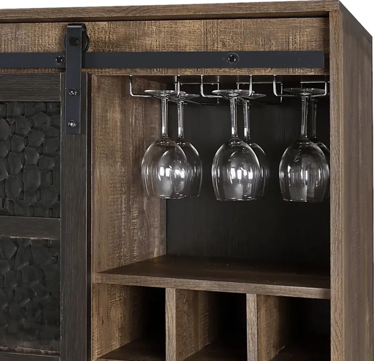 Vichenci Brown Wine Cabinet