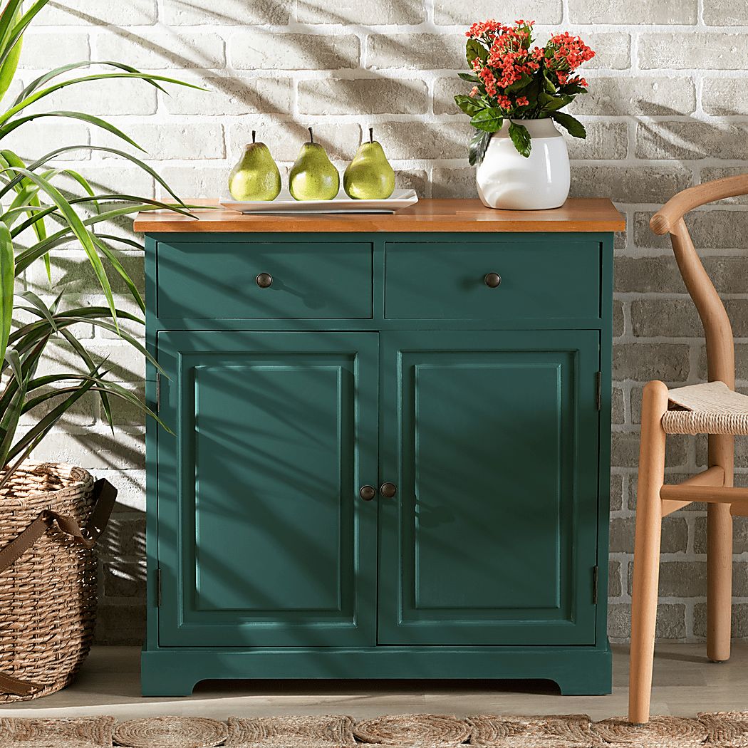 Owasco Turquoise Kitchen Cabinet