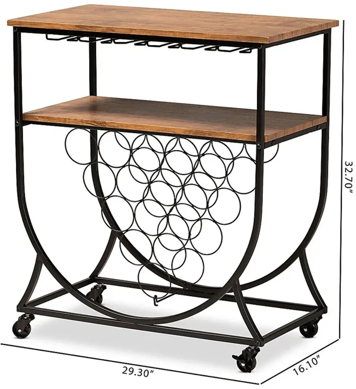 Shubel Walnut Bar Cart