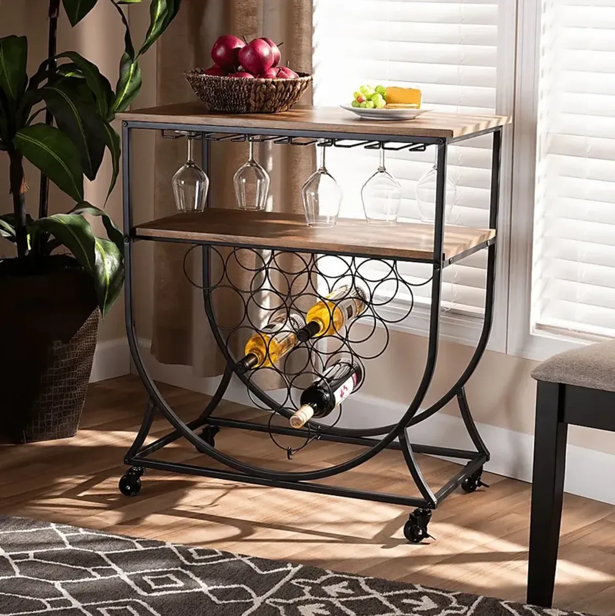 Shubel Walnut Bar Cart