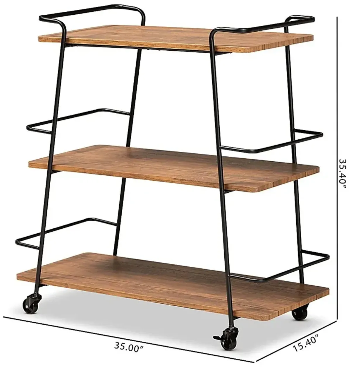 Tahyee Walnut Bar Cart