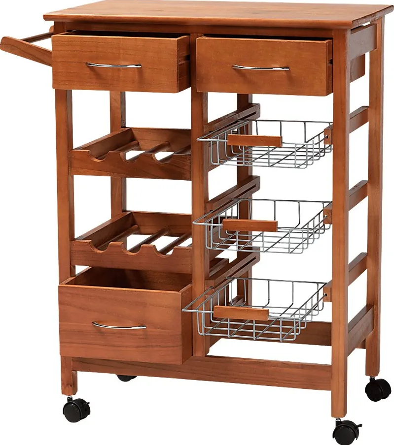 Hesser Oak Bar Cart