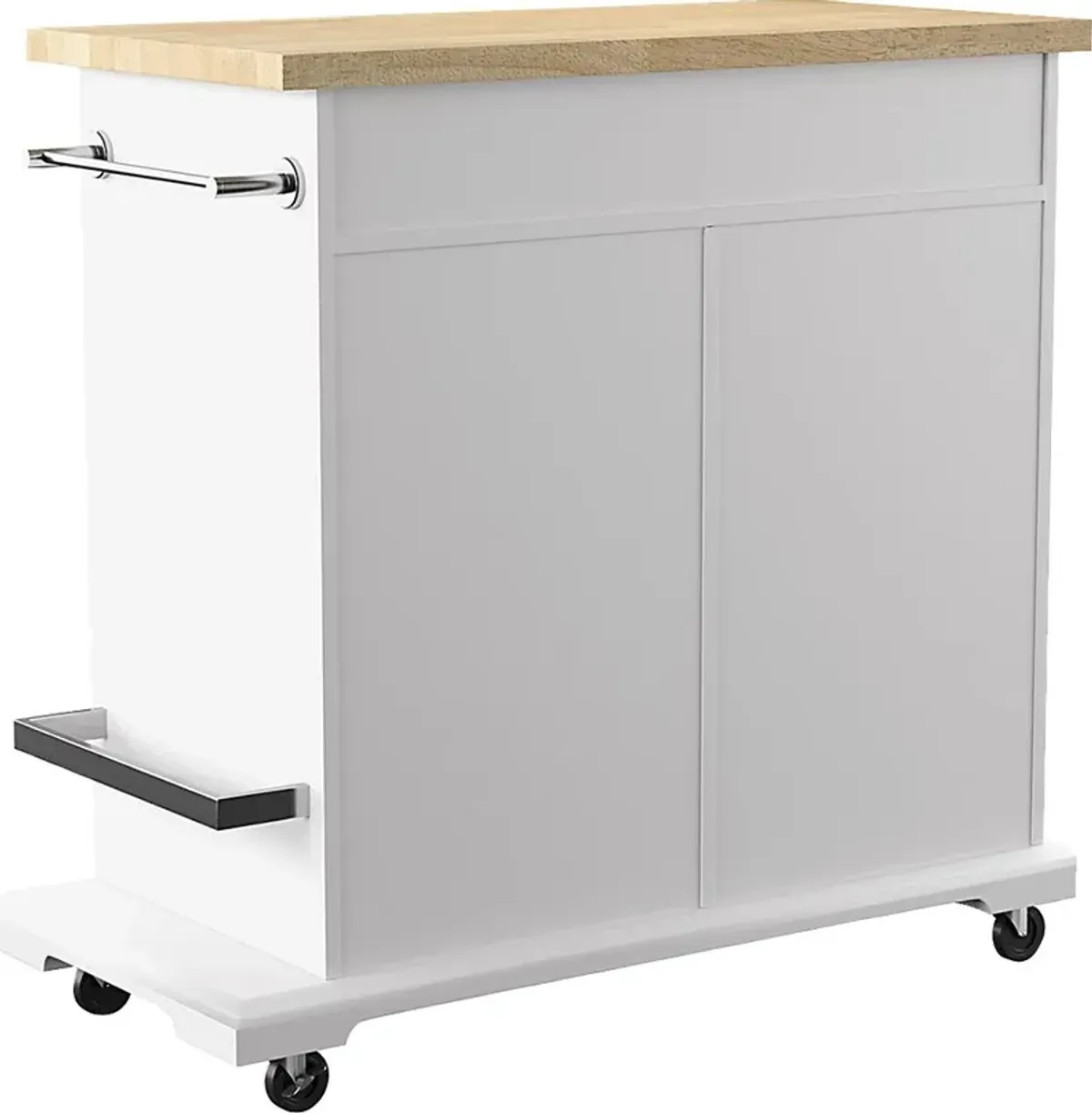 Deblyn White Kitchen Cart