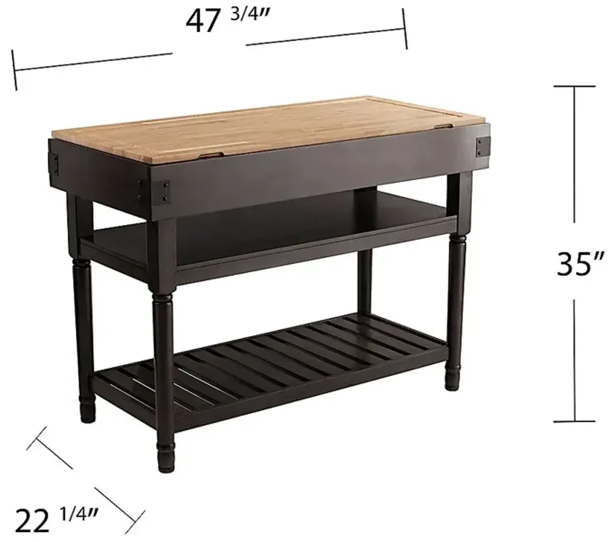 Virginanna Natural Kitchen Island