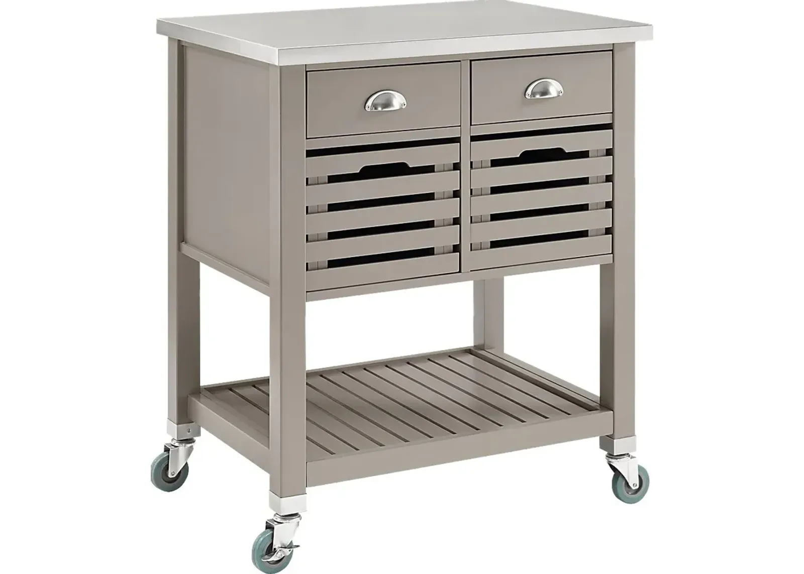 Boriken Gray Kitchen Cart