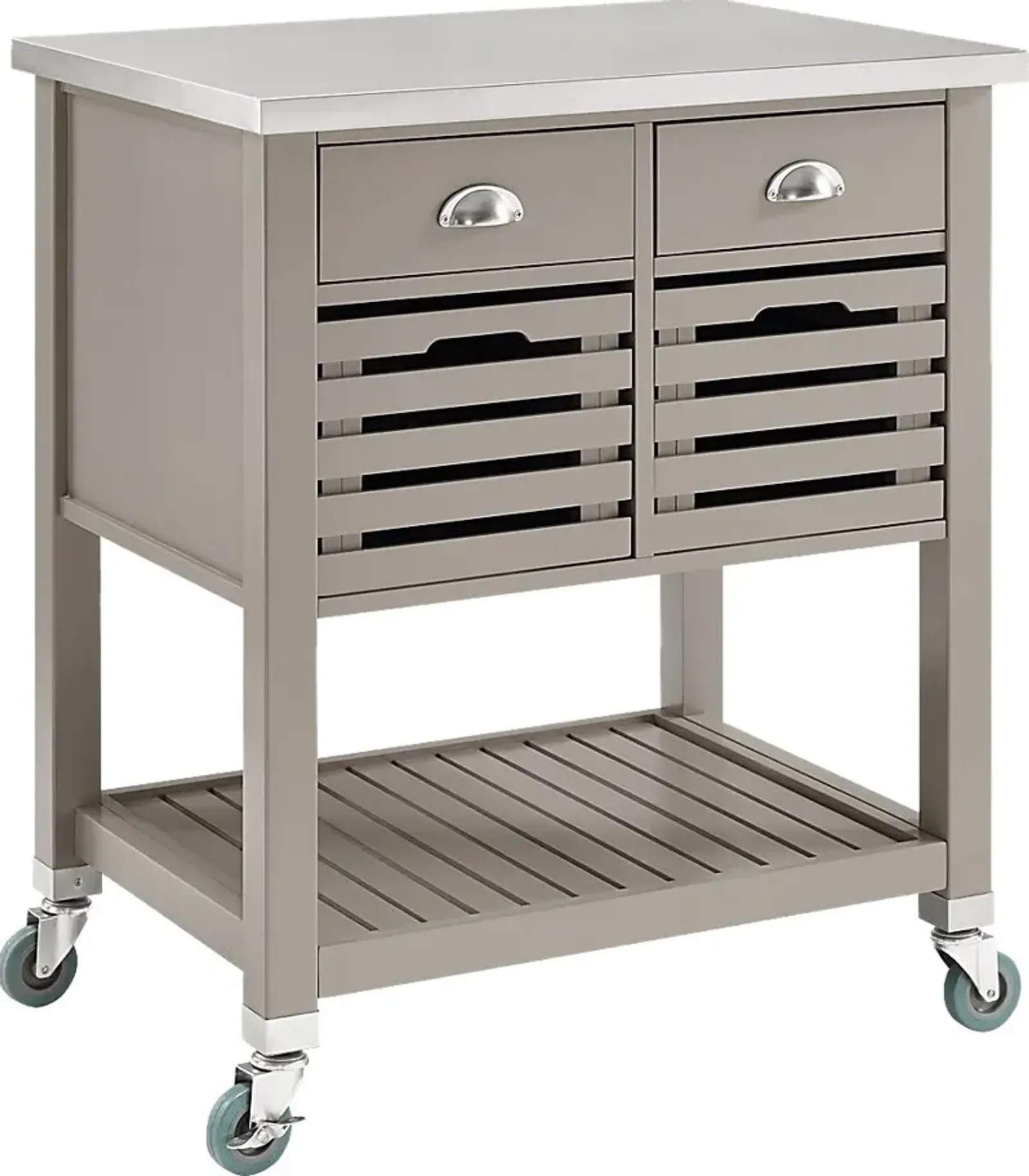 Boriken Gray Kitchen Cart