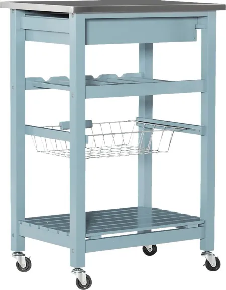Kalany Blue Kitchen Cart