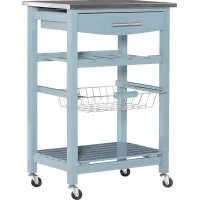 Kalany Blue Kitchen Cart