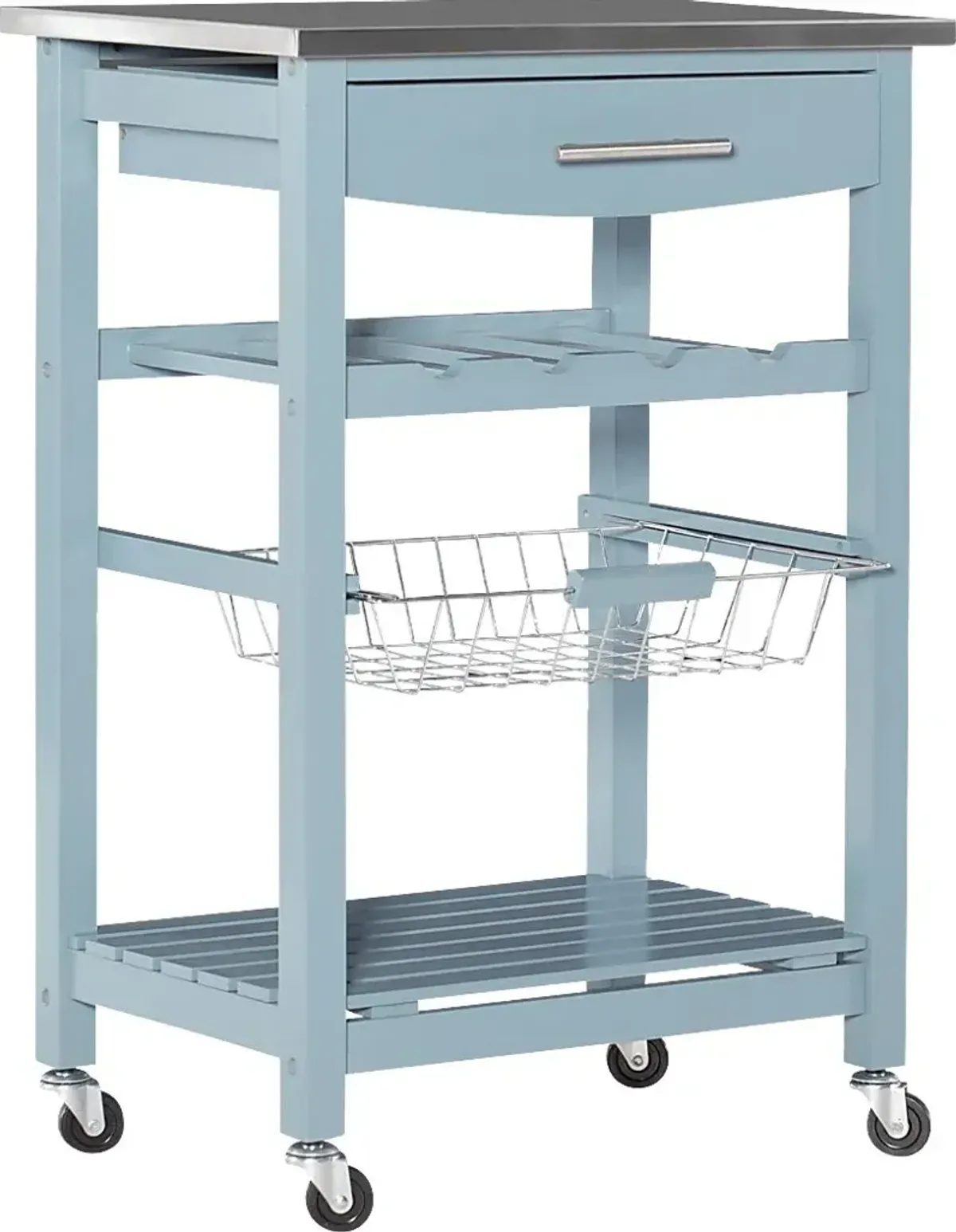 Kalany Blue Kitchen Cart