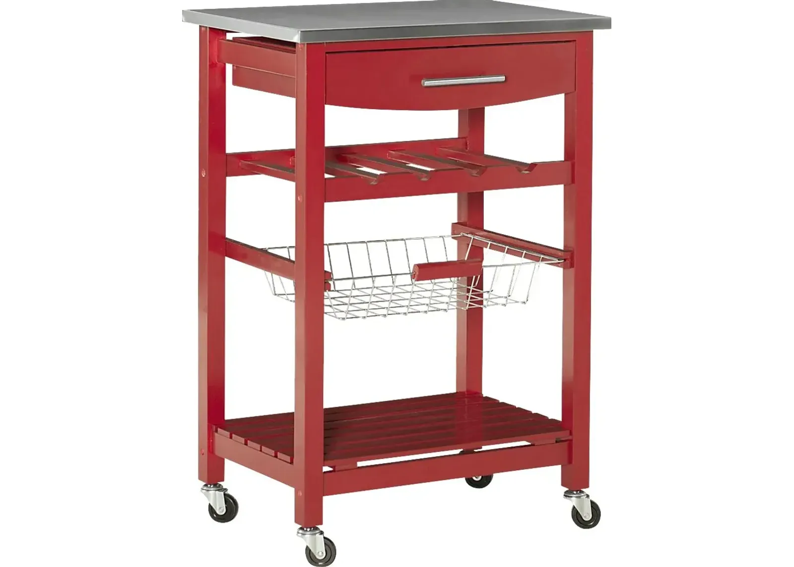 Kalany Red Kitchen Cart