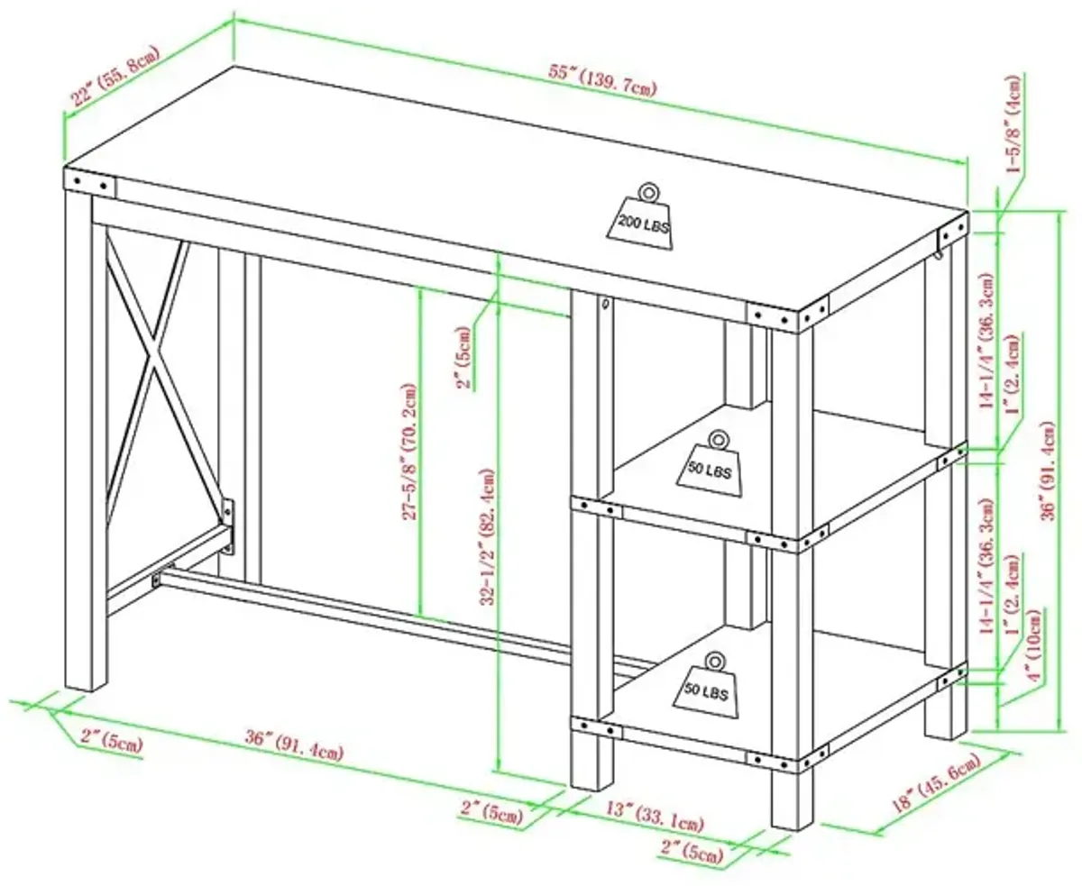 Purston Gray Kitchen Island