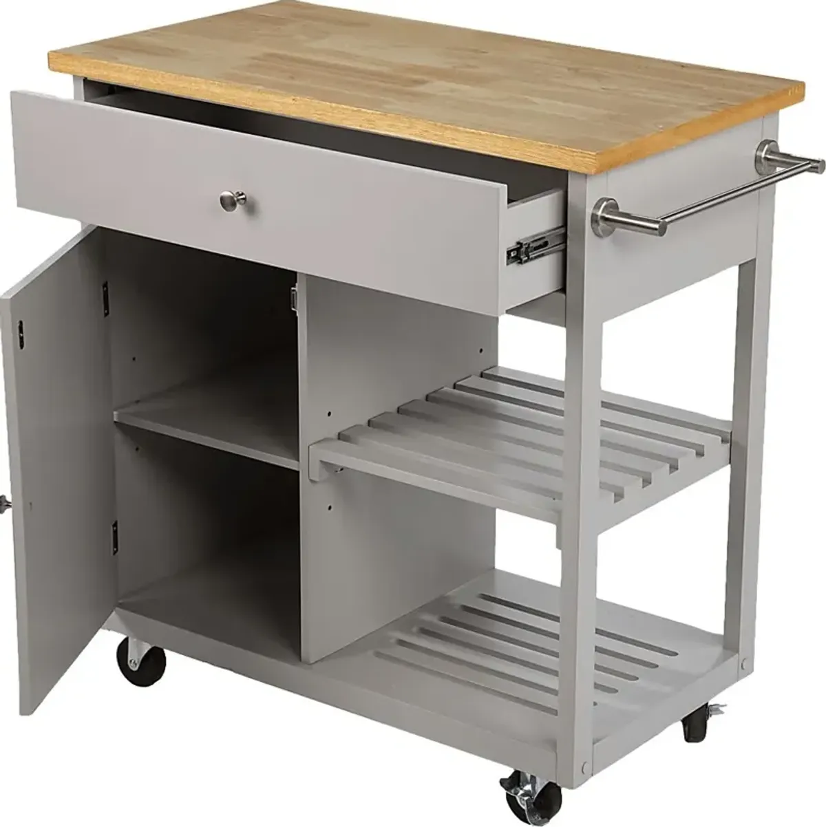 Wendsover Gray Kitchen Island