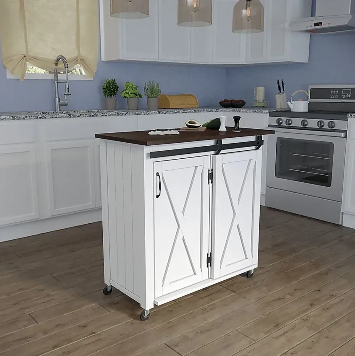 Cobworth White Kitchen Cart