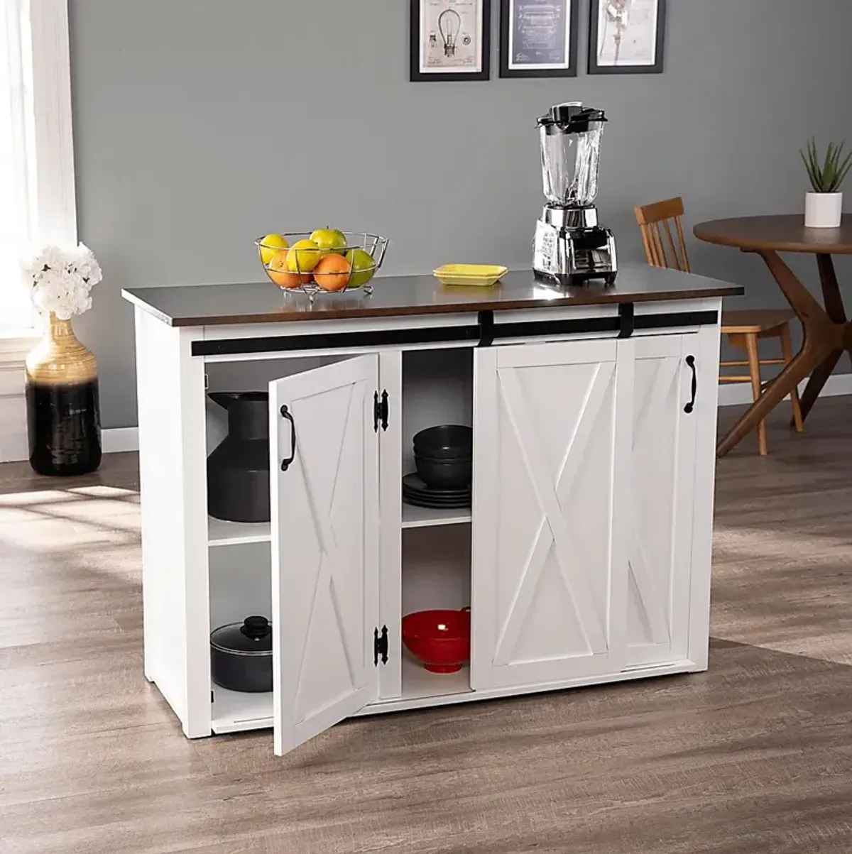 Vesthaven White Kitchen Island