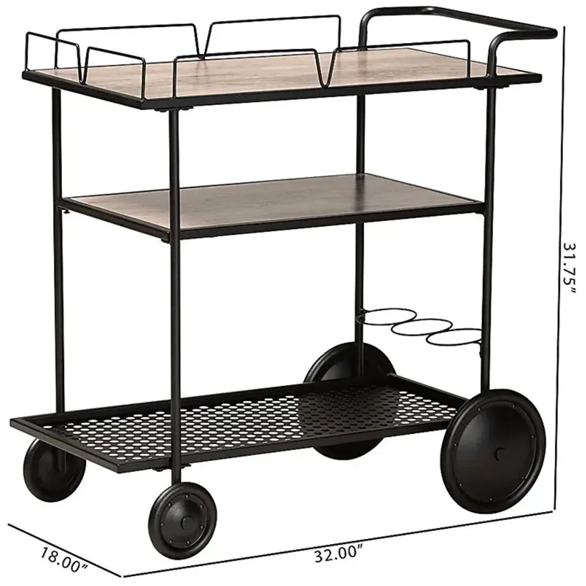 Tunbridge Black Bar Cart