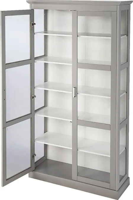 Clovermeade Gray Curio Cabinet