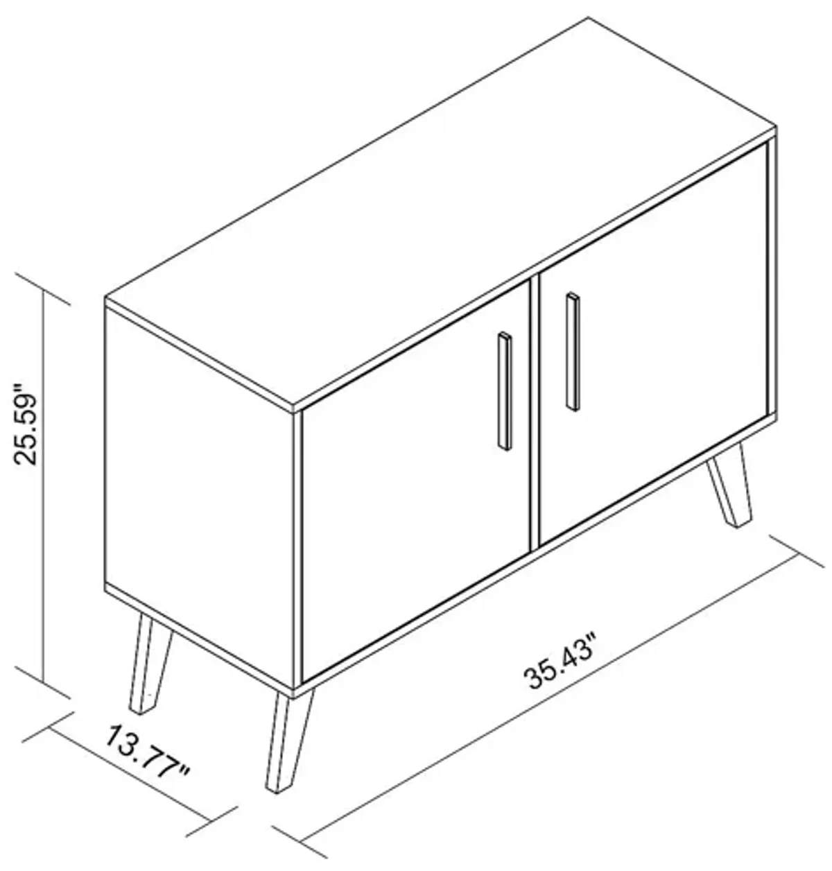 Exmore White Sideboard