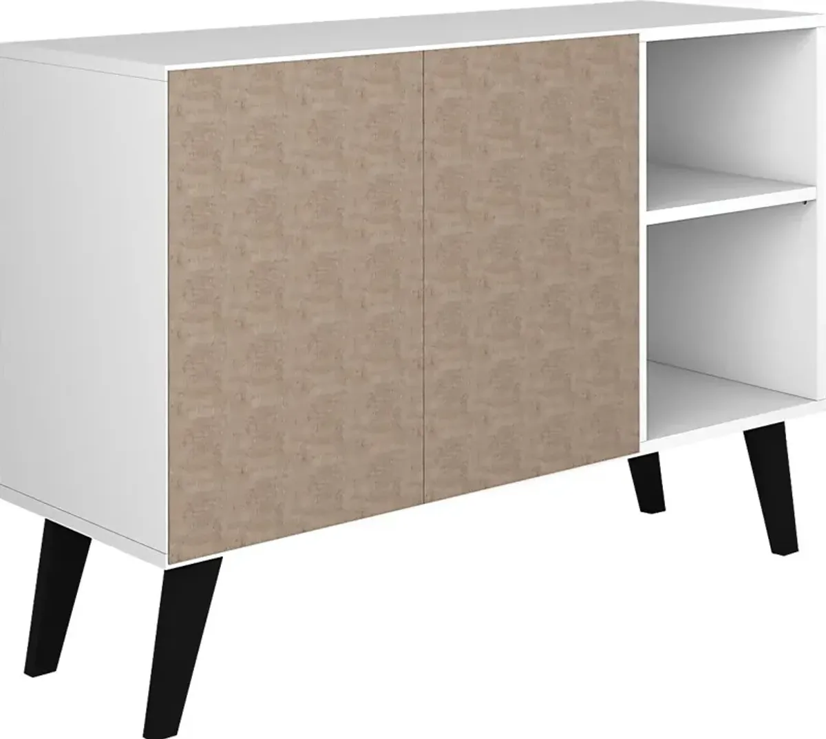 Exmore White Open Sideboard