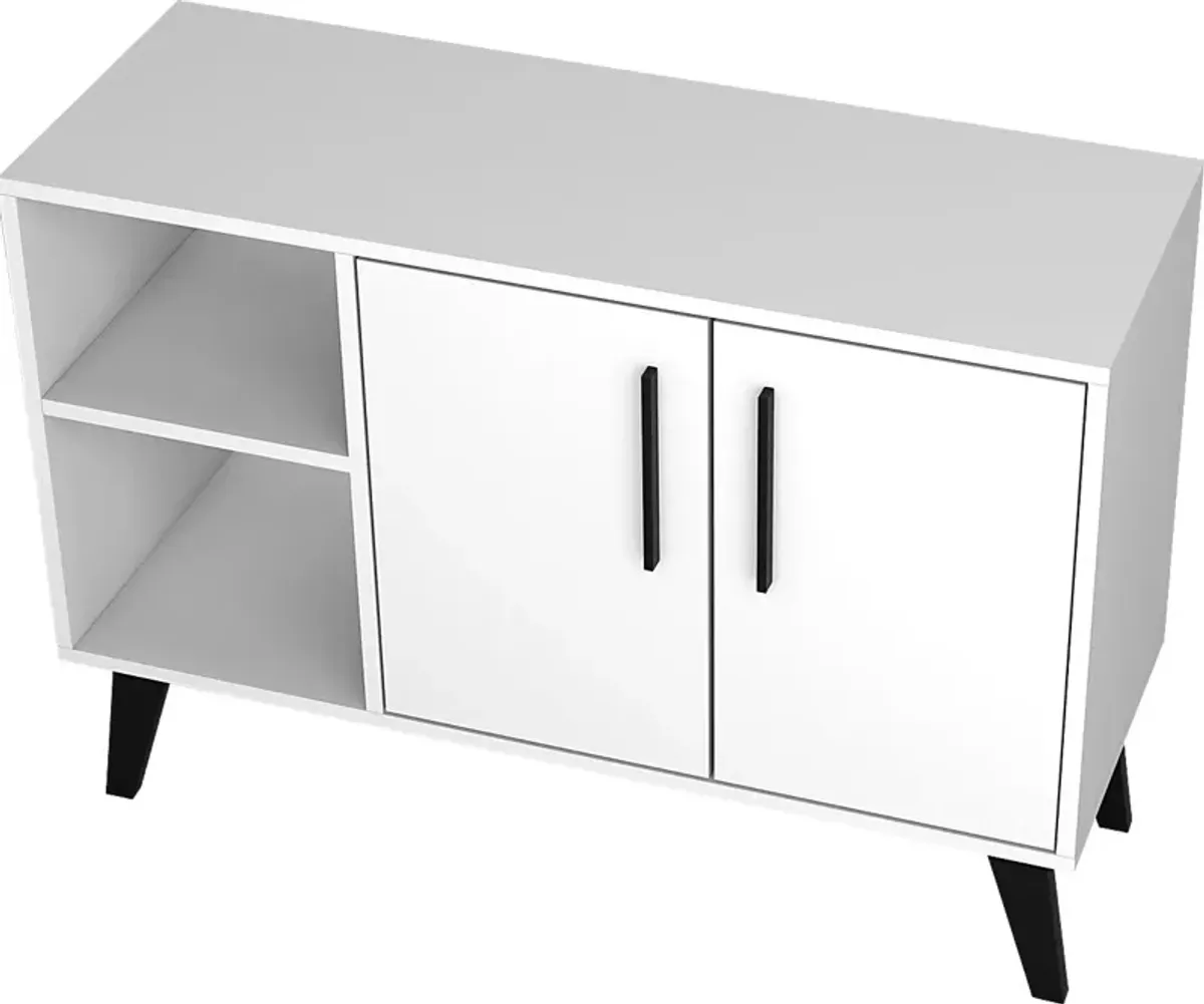 Exmore White Open Sideboard