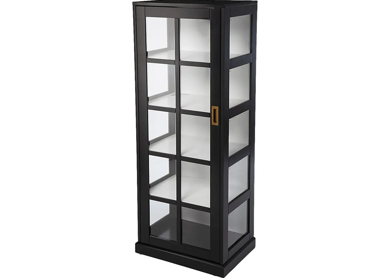 Kimmeridge Black Tall Curio Cabinet