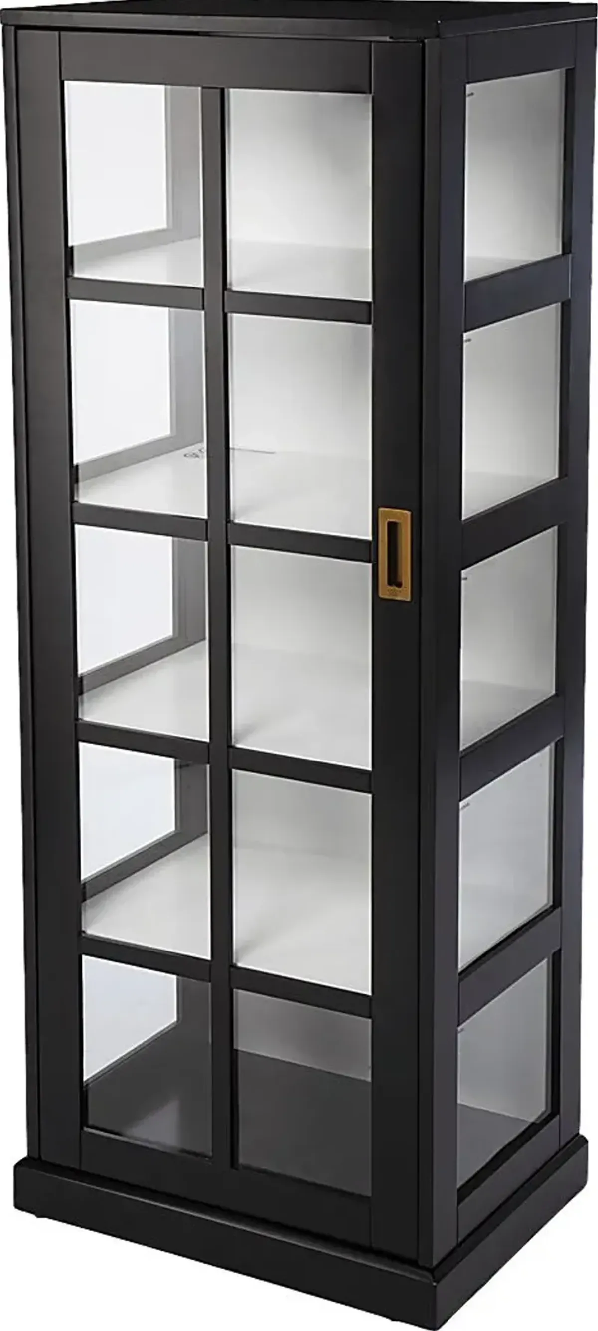 Kimmeridge Black Tall Curio Cabinet