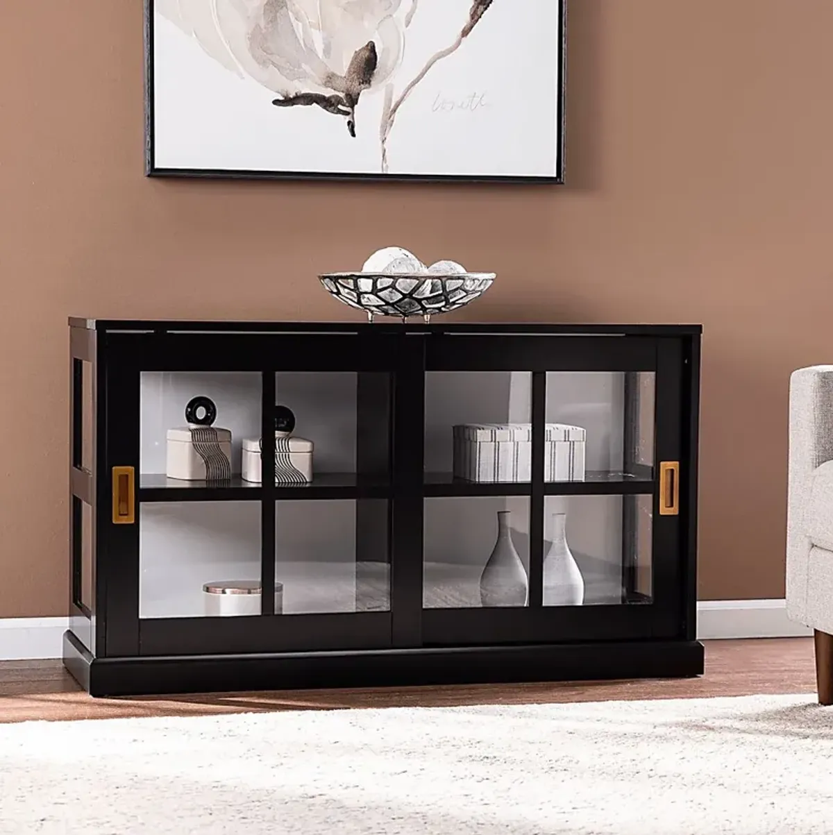 Kimmeridge Black Curio Cabinet