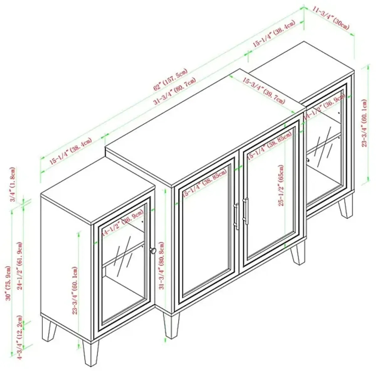 Langwater White Sideboard