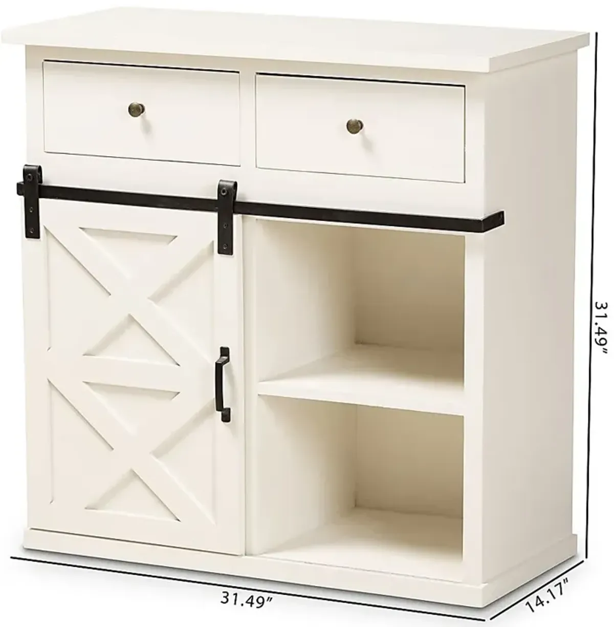 Clarmar White Sideboard