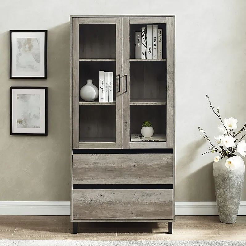 Windomere Gray China Cabinet